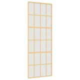 Cumpara ieftin Usa glisanta, auriu, 76x205 cm, sticla ESG mata si aluminiu