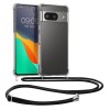Husa Kwmobile pentru Google Pixel 8, Transparent/Negru, Silicon, 61863.01, Textil, Carcasa