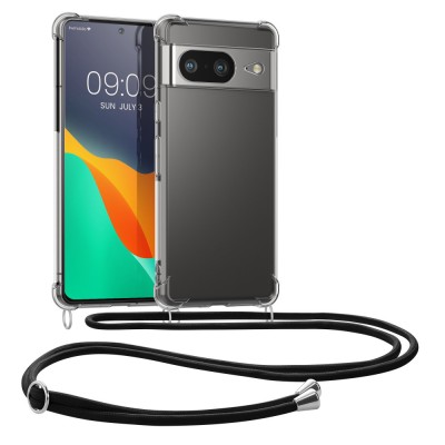 Husa Kwmobile pentru Google Pixel 8, Transparent/Negru, Silicon, 61863.01 foto