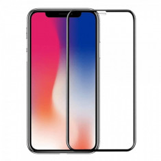 Folie protectie sticla securizata 6D curbata pentru iPhone XS Max, negru foto