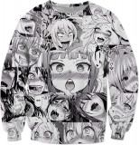 Pentru Cosplay Ahegao 3D Print Design Tricou cu decolteu pulover Hanorac și hano