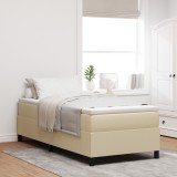 VidaXL Pat cu spring și saltea Verde deschis Gri 100x200 cm din țesătură de corduroy