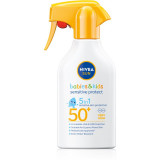 Nivea Sun Babies &amp; Kids spray pentru protectie solara pentru copii SPF 50+ 270 ml