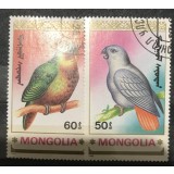 (STR3) Timbre serii Straine Mongolia fauna pasari