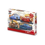 Cumpara ieftin Puzzle Cars, 4&times;54 piese &ndash; DINO TOYS