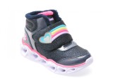 Cumpara ieftin Ghete SKECHERS bleumarin, HEART LIGHTS, din piele ecologica