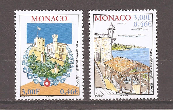 Monaco 2001 - Europa CEPT - Apa, Comoara Naturii, MNH