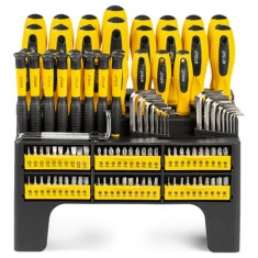 Set surubelnite si biti Fieldmann, 116 piese, cu chei hexagonale si extensii