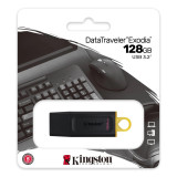 Memorie USB KINGSTON, 128Gb Datatraveler Exodia , Negru, USB 3.2 , Ambalaj Retail, 128 GB