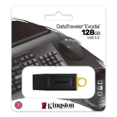 Memorie USB KINGSTON, 128Gb Datatraveler Exodia , Negru, USB 3.2 , Ambalaj Retail foto