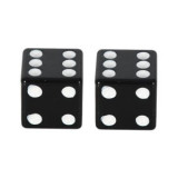 Capace valve de aer Lucky Dice anodized; cnc; set OXFORD (colour black, 2 pcs)