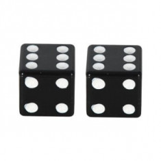 Capace valve de aer Lucky Dice anodized; cnc; set OXFORD (colour black, 2 pcs)