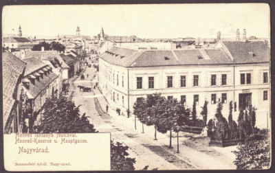 1902 - ORADEA, Cazarma Militara, Litho, Romania - old postcard - unused foto