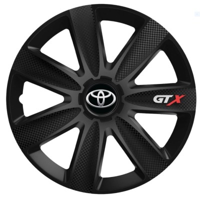 Set 4 Capace Roti GTX Negru Carbon R16, Pentru Toyota foto