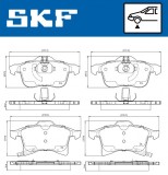 Set placute frana fata SKF VKBP80043A