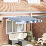 Cortina Retractabilă Albastru, Alb 250 x 200 cm