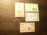 Serie Basutoland colonie britanica 1947 Rege George VI - Familia Regala , 4 val.