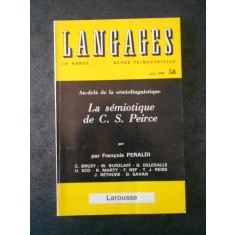 FRANCOIS PERALDI - AU-DELA DE LA SEMIOLINGUISTIQUE LA SEMIOTIQUE DE C. S. PEIRCE