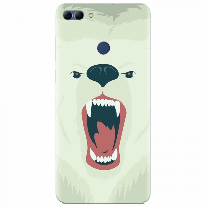 Husa silicon pentru Huawei Y9 2018, Fierce Polar Bear Winter