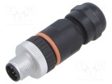 Conector M12 8 pini tată drept IP67 30V pe cablu aurit LAPP