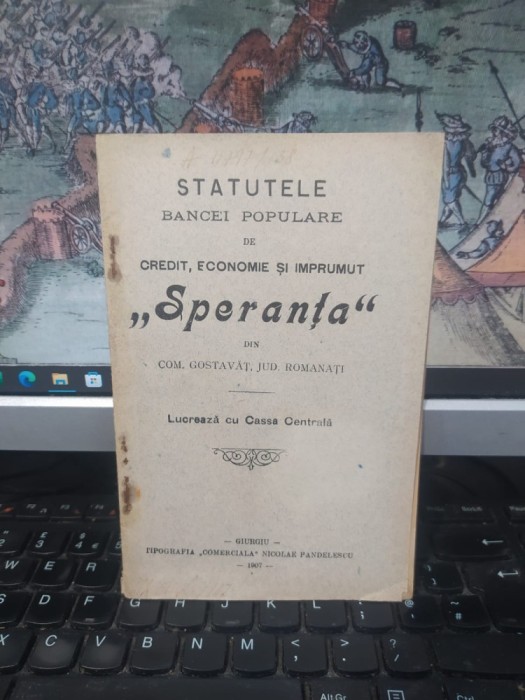 Statutele Băncei Populare de credit, economie și &icirc;mprumut Speranța din com. Gostavăț, jud. Romanați, azi com. Gostavățu, jud. Olt, Giurgiu 1907, 013