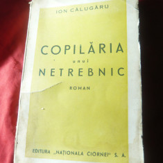 Ion Calugaru - Copilaria unui netrebnic - Prima Ed. 1936 N.Ciornei 272 pag.