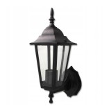Aplica LED Exterior MasterLED E27 60W Aluminiu Sticla IP44 Neagra Gradina