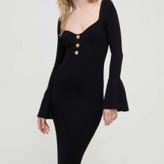 Blugirl Blumarine rochie culoarea negru, midi, mulată RA4011.MA55N