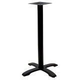Cumpara ieftin Stalp picior suport blat masa Poise inaltime medie fonta negru patru picioare 62x62x94 cm