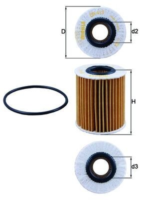 MAHLE OX 413D2 Filtru ulei foto