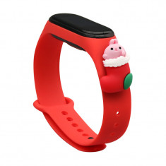 Strap Xmas Wristband for Xiaomi Mi Band 4 Mi Band 3 Christmas Silicone Strap Bracelet Red (Santa 1) foto