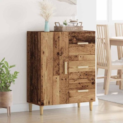 vidaXL Bufet cu sertar Lemn vechi 34 x 69.5 x 90 cm Lemn compozit foto