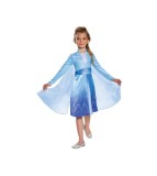 Costum carnaval Elsa &ndash; Frozen 2, (licentiat) albastru, 5-6 ani (110/120)