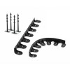 Bordura Gazon Plastic 4.8m, 24 Cuie Fixare, Strend Pro, Negru, Flexibila, Impermeabila, Margine Peluza/Flori