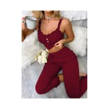 Cumpara ieftin Set Pijama de Dama 2 Piese, Visiniu - MEI45