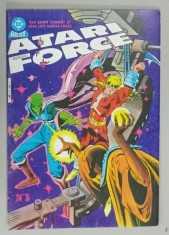 ATARI FORCE , MENSUEL , REVISTA DE BENZI DESENATE CU TEXT IN LIMBA FRANCEZA , 1985