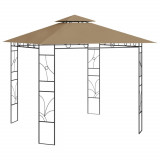 VidaXL Pavilion, gri taupe, 3x3x2,7 m, 160 g/m&sup2;