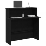 Gossi birou de receptie negru 100x50x103,5 cm lemn prelucrat
