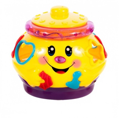 Jucarie interactiva MalPlay Sortator in forma de borcan dansator cu 6 forme 14 cm foto
