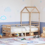 VidaXL Pat de zi cu acoperiș, 90x200 cm, lemn masiv de pin