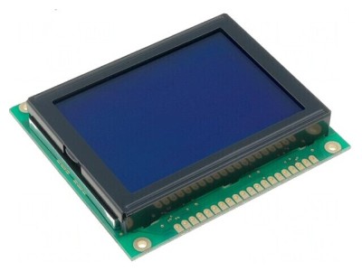 Afișaj LCD Grafic 128x64 Albastru 78x70mm foto