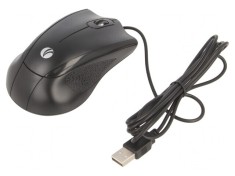 Mouse optic negru USB cu cablu 1,8m 3 butoane