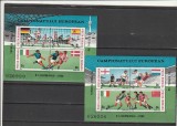 ROMANIA 1988 LP 1201 TURNEUL FINAL AL CAMPIONATULUI EUROPEAN FOTBAL BLOCURI MNH