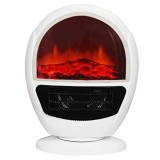 Aeroterma electrica, tip semineu, putere 500W-1500W, oprire automata, portabila, alb