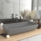 VidaXL Chiuvetă dreptunghiulară lux gri deschis mat 71x38 cm ceramică