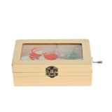 Cutie muzicala din lemn cu Mos Craciun