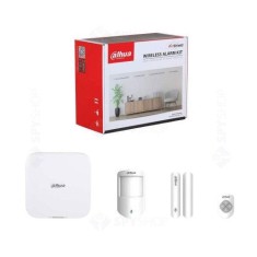 Kit alarma wireless Dahua Hub 2 cu 2 SIM, PIR, senzor usa si telecomanda