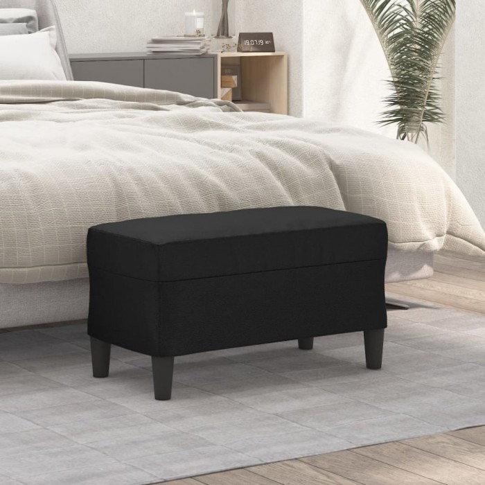 vidaXL Bancă, negru, 70x35x41 cm, piele ecologică 349391
