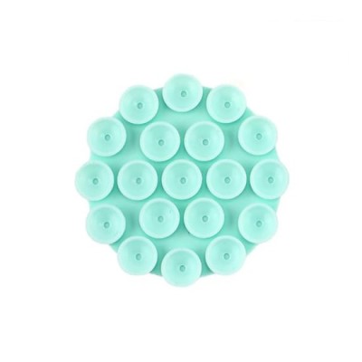 Suport cu Ventuze pentru Telefon, Rotund - Techsuit (SC-CUP) - Cyan foto