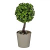 Ghiveci Decorativ cu Bonsai Artificial Ceramică Taupe 18cm - Decor Elegant Casă, Balcon, Interior - Fără &Icirc;ntreținere